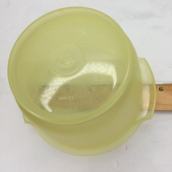 Vintage Tupperware Servalier Yellow Bowl 886 Sheer Lime Green Sunburst Lid 812 - Picture 10 of 14